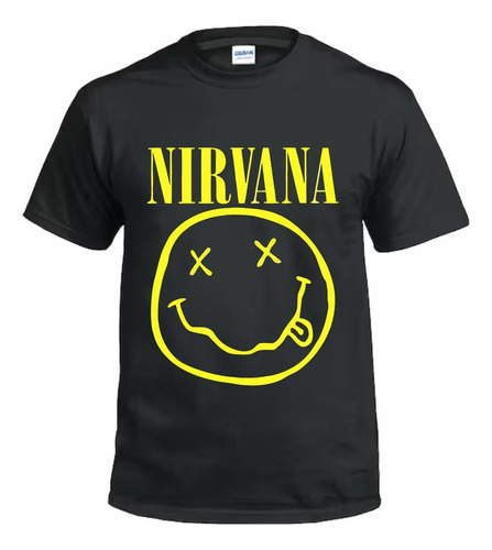 Remera Algodon 100% - Nirvana Smiley