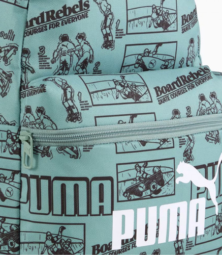 Mochila Puma Phase Aop S Bp Unisex 091324-01 Verde Mochila Eqpu