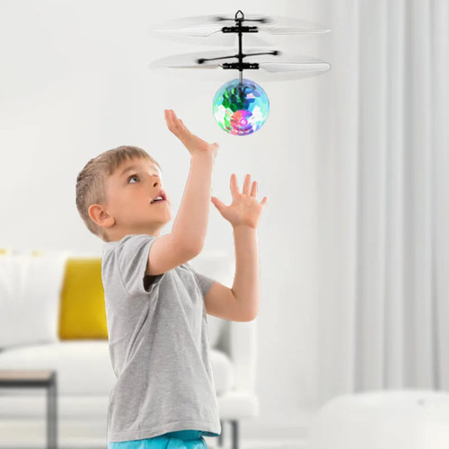 Mini Dron Volador Sensor De Mano Con Luces Led Recargable