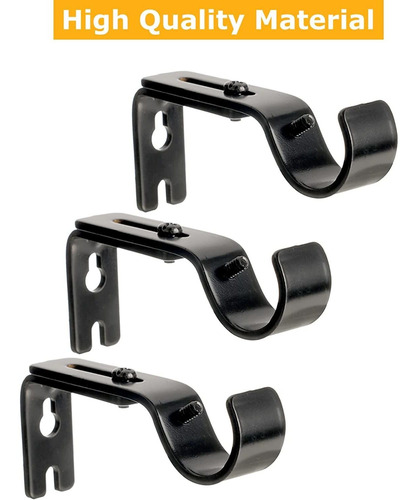 12 Piezas Soporte De Barra De Cortina Para Montaje En Pared