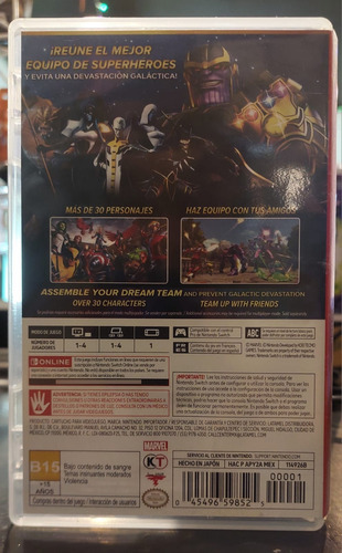 Marvel Ultimate Alliance 3 The Black Order Switch En Español (Reacondicionado)