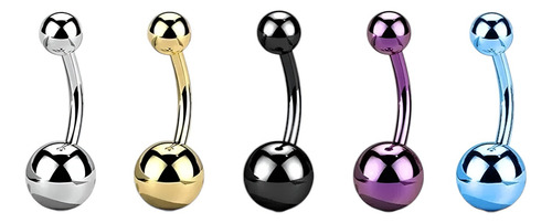 Piercing Ombligo Hipoalergénico Belly Basico Titanio Astm