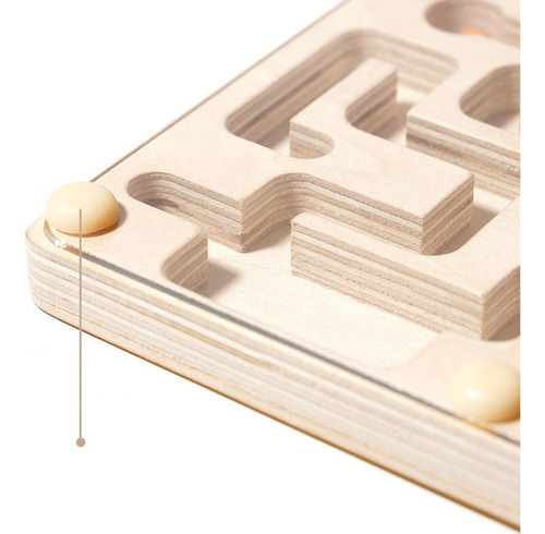 Juego De Mesa De Laberinto De Madera, Laberinto De Bolas