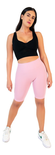 Conjunto De Entrenamiento Biker/short Control Y Top Seamless