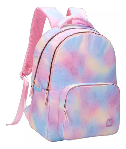 Mochila Maxtoy Marshmallow Color Rosa 64955 Desenho Do Tecido Liso