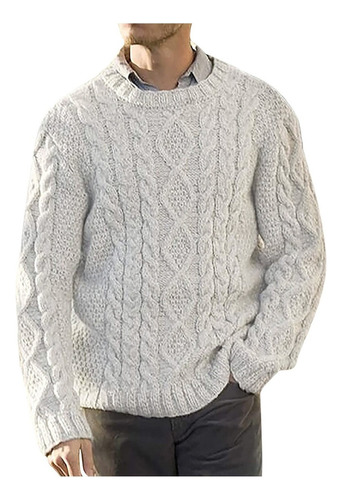 Men's Sweater H Fashion Round Collar Winter Warm Air Li