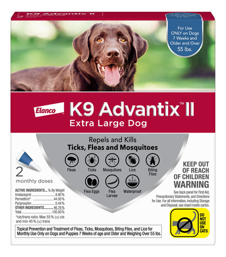 K9 Advantix Ii - Prevencin De Pulgas Y Garrapatas Para Perro