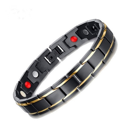 Pulsera Biomagnética Curación Acero Unisex Imanes Sbrm-009