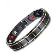 Comprar Pulsera Biomagnética Curación Acero Unisex Imanes Sbrm-009