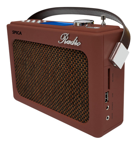 Imagen 4 de 10 de Radio Vintage Parlante Bluetooth Portatil Spica Sp-240 Am/fm