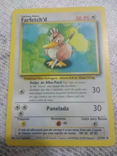 Card Farfetch'd 27/102 Pokemon Original