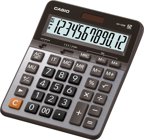 Imagen 5 de 7 de Paquete De 2 Calculadoras De Escritorio Casio Gx-120b 12 Dig
