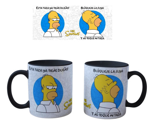 Mugs Tazas De Color De Los Simpsons Homero Personalizado