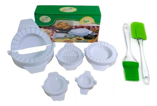 Pack 5 Moldes Empanadas + Espatula Brocha Silicona Asado