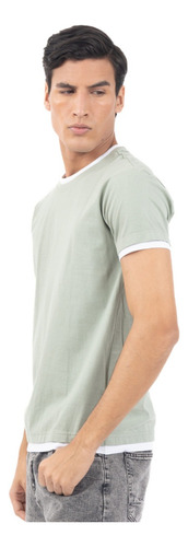 Playera 100% De Algodón Para Hombre Quarry Cuello Redondo