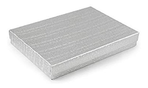 Paquete De 6 Aluminio Plateado Cajas De Carton Para Joyas C