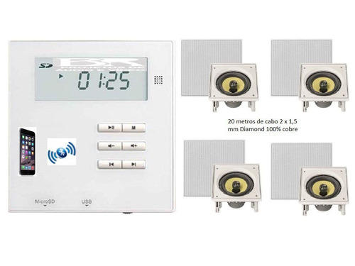 Kit 4 Caixas Som Ambiente Jbl  Escritório / Consultórios 20m