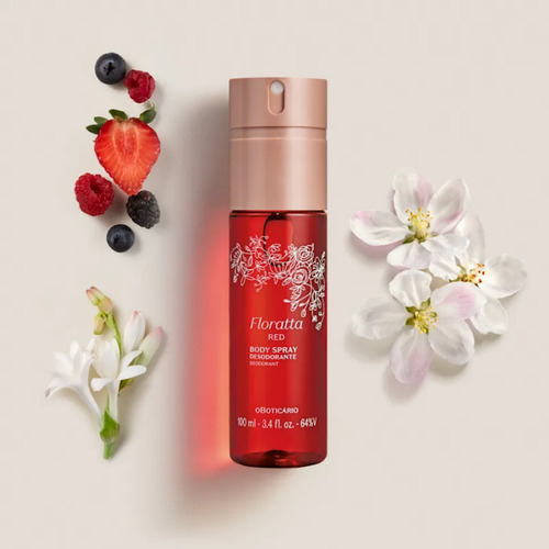 Body Spray Floratta Red 100ml O Boticário