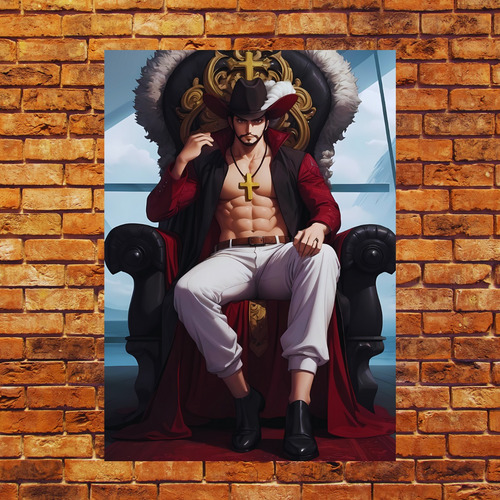 Cuadro De Aluminio One Piece 40x30 Cm Mihawk El Poderoso