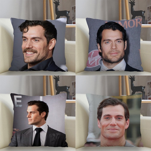 Henry Cavill Funda De Almohada De Terciopelo Supersuave 4pcs