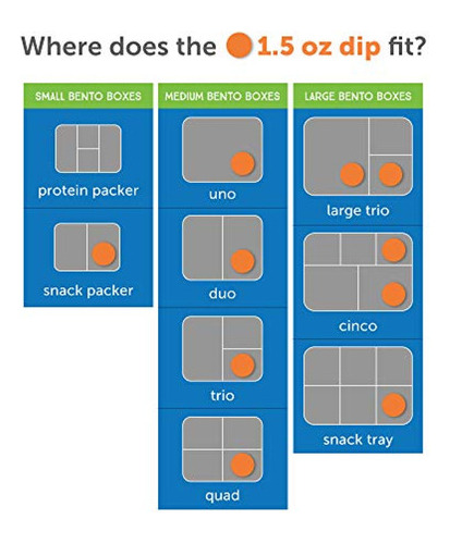 Lunchbots Tiny Dips Recipientes Para Condimentos Juego De