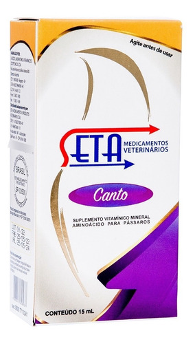 Suplemento Vitamínico Canto Pássaros Canoros - Seta - 15ml