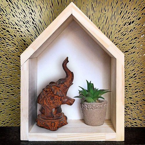 Estátua Elefante Picadeiro Cor Madeira Resina 15 Cm