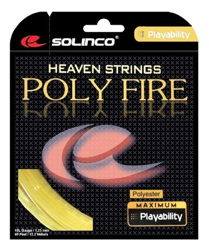 Set Individual De Cuerda Raqueta Tenis Solinco Poly Fire + C