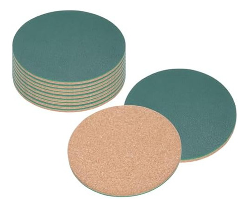 12 Posavasos De Corcho Para Plantas De 4 X 4 X 0.2 Pulgadas,
