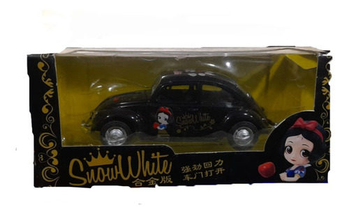 Volkswagen Beetle A Escala 1:36 Blancanieves Negro