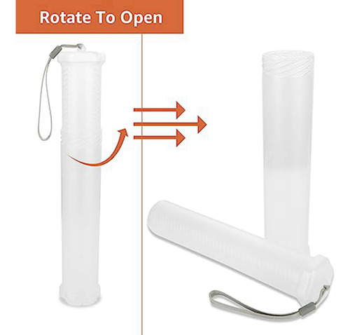Estuche De Pintura Plástica Extensible, Transparente, Long P