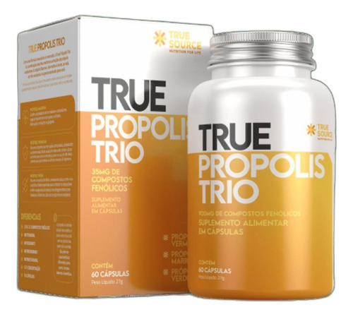 Kit 2x: Própolis Trio True Source 60 Cápsulas