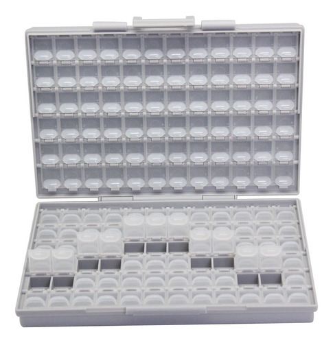 Aidetek Box-all Caja Vacia 144 Compartimento Tapa Para Smd