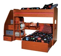 Comprar Dormitorio Camas Superpuestas + Estantería + Escalera