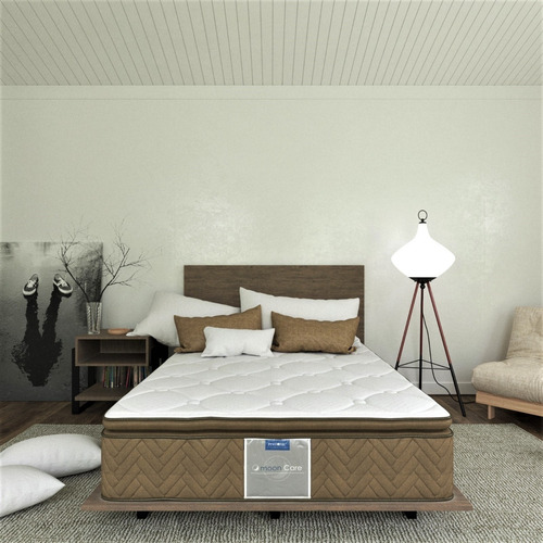 Colchón Matrimonial Restonic Tecnología Ergonomic Maxconfort Color Cafe- Negro- Gris
