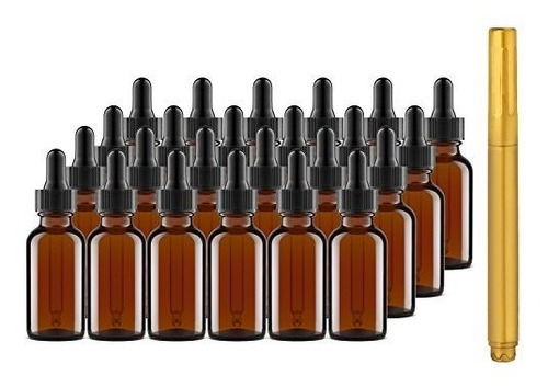 Culinaire 24 Paquetes De Botellas De Vidrio Ambar De 1 Oz Co