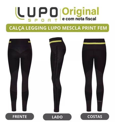 Calça Legging Lupo Mescla Print Fitness S/costura 71795-001, legging lupo