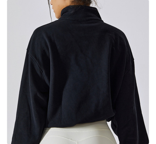 Sudadera Deportiva De Fitness Con Cuello Alto Para Mujer