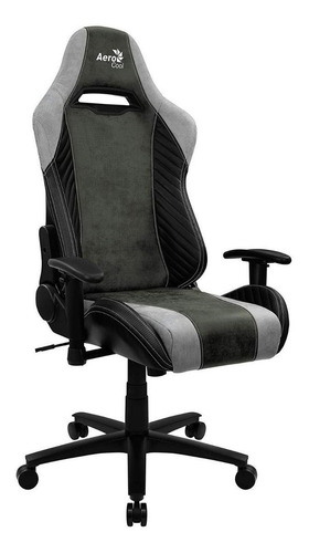 Imagen 2 de 6 de Silla de escritorio AeroCool Baron gamer ergonómica hunter green con tapizado de cuero sintético y piel sintética