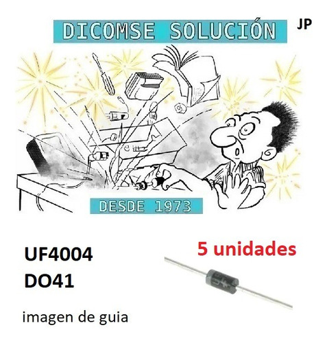 Uf4004 Diodo Ultrarapido 1400v 50ns Do41 X 5 Unidades