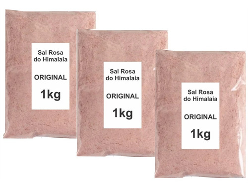 Sal Rosa Do Himalaia Importado Fino 3kg Granel - Com Laudo