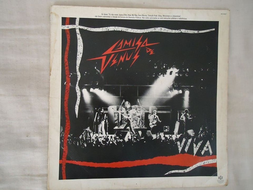 Lp Camisa De Vênus Ao Vivo 1986 Com Eu Não Matei Joana D'arc