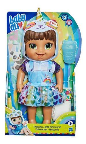 Imagem 1 de 2 de Boneca Baby Alive Tinycorn Morena E9422 Panda Hasbro