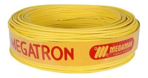 Cabo Flexivel 750v 4,0mm Amarelo Rolo 100 Metros Megatron