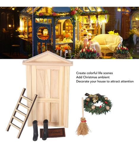 Kit Para Puerta De Casa De Muñecas En Miniatura, Miniárbol D