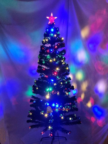 Árvore De Natal Led Fibra Ótica Nevada 180cm Luzes Colorida | Parcelamento  sem juros