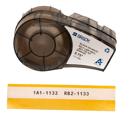 Imagen 1 de 1 de Cinta Envolvente Autolaminable Vinil 3/4 Brady M21-750-427