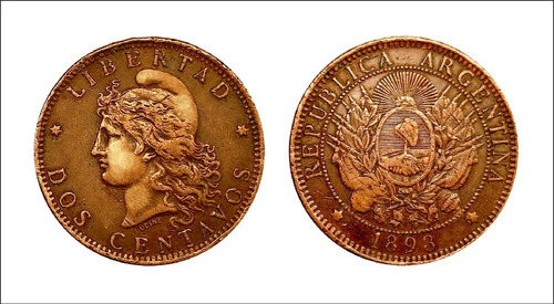 Moneda  2 Centavos -1892/3 