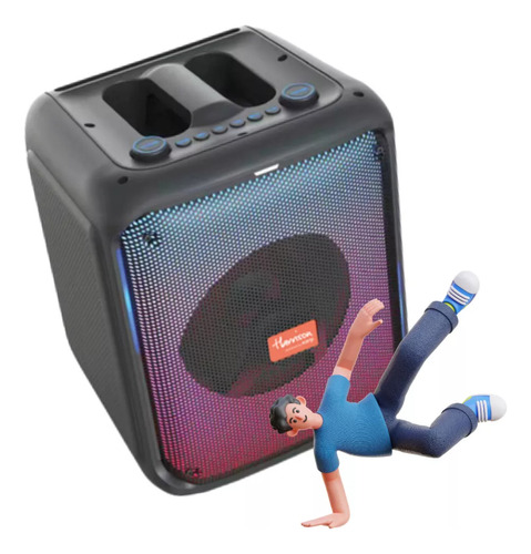 Parlante Brick 500w Bluetooth Portatil Led Microfono Fiesta