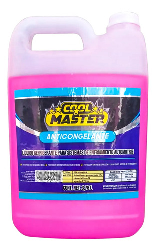 Anticongelante Cool Master Rosa Galón 3.78lt Listo Para Usar